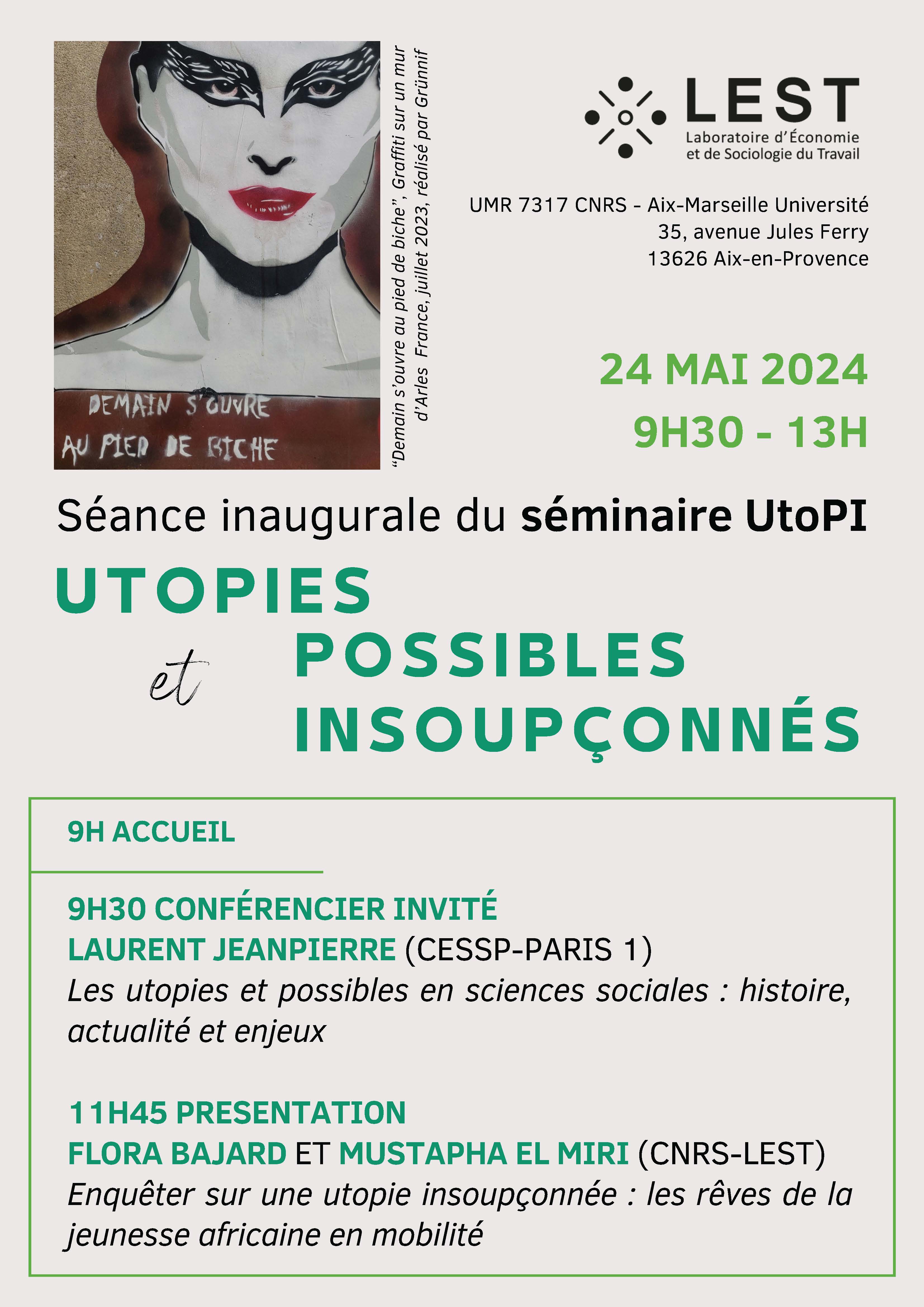 Lancement du Séminaire UtoPI - « Utopies et possibles insoupçonnés »