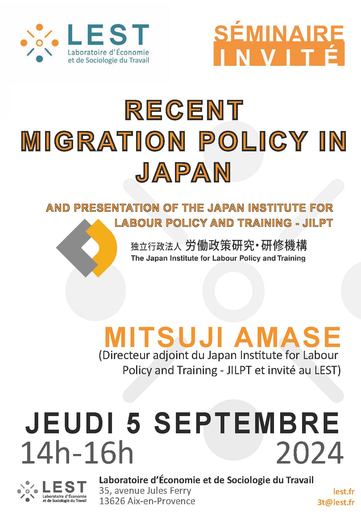 Recent migration policy in Japan - M. Amase