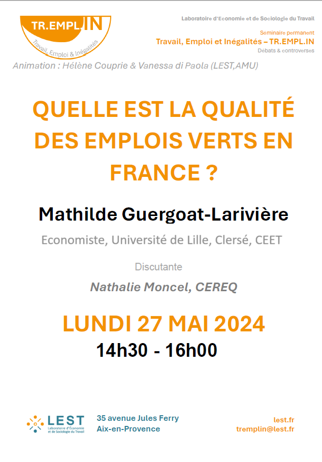 Quelle est la qualité des emplois verts en France ? 