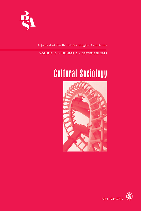 Flora Bajard in Cultural Sociology volume 13, number 3, september 2019