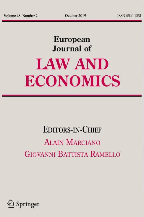 Camille Signoretto dans "European Journal of Law and Economics" volume 48