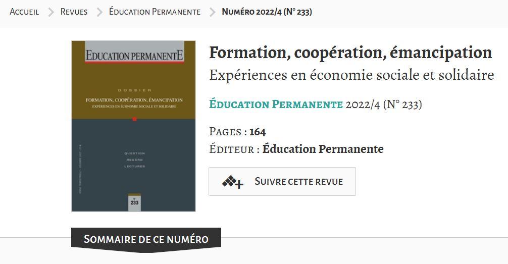 Formation, coopération, "Formation, coopération, émancipation (215)"
