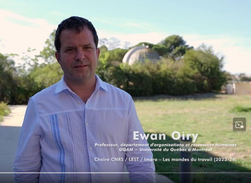 Ewan Oiry est le premier lauréat de la Chaire InSHS/LEST/Iméra "Les mondes du travail" et mène actuellement son projet à l'Iméra