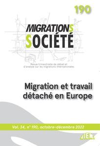 Frédéric Décosse, Béatrice Mésini, Emmanuelle Hellio (dossier thématique coordonné par). Migration et travail détaché en Europe. Migrations Société, vol. 34, 2022/4 N. 190, pp. 15-127, 2022, Ed. CIEM (Centre d'Information et d'Etudes sur les Migrations Internationales).