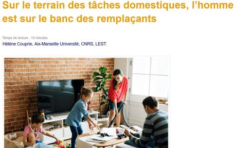 Pour la Saint-Valentin, Hélène Couprie (LEST, AMU) analyse sur le blog de l'INSEE l'attitude des couples sur le terrain des tâches domestiques