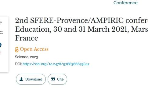 La publication des actes du 2e colloque SFERE-Provence/Ampiric, dirigés par Martine Gadille (LEST, CNRS) est disponible en accès libre