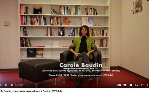Carole Baudin est lauréate de la Chaire InSHS/LEST/Iméra "Les mondes du travail" et mène son projet à l'Iméra pour sept mois