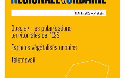 Les polarisations territoriales de l’ESS. Revue d'économie régionale et urbaine, Armand Colin, pp.156, 2022