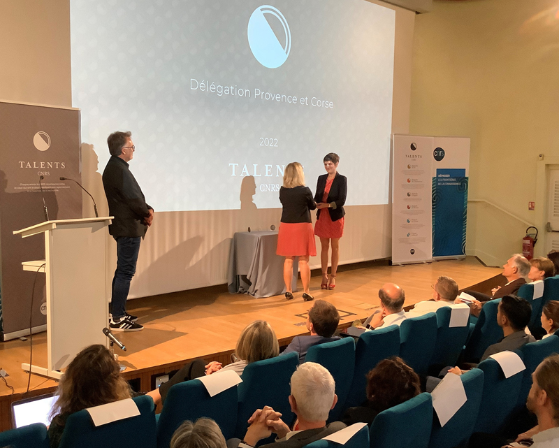 Héloïse Berkowitz récompensée avec la médaille de bronze du CNRS le 11 octobre 2022 à Marseille 