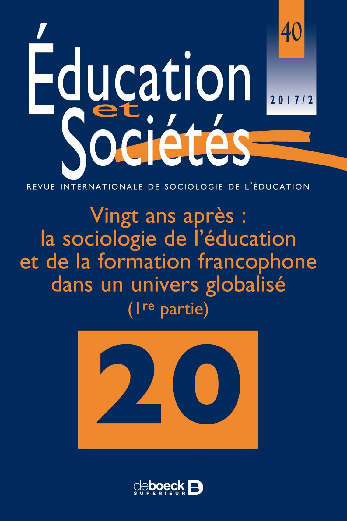  Education et Sociétés n°40