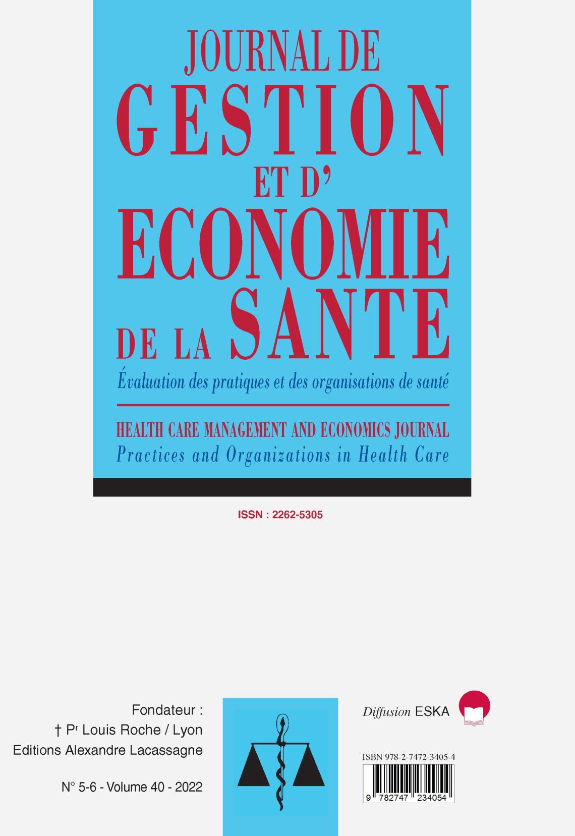Christophe Baret, Recotillet Isabelle, Cathel Kornig. Quelles caractéristiques des conditions de travail ont un impact sur la reconnaissance au travail ? Le cas d’un centre hospitalier universitaire français. Journal de gestion et d'économie de la santé, 2023, 40 (5-6), pp.398-417.