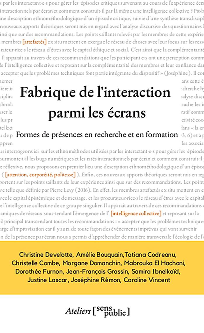 Fabrique de l’interaction parmi les écrans C Vincent