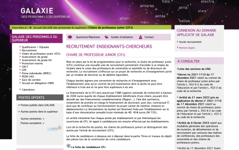 Appel à candidatures – Chaire de Professeur Junior à Aix-Marseille Université